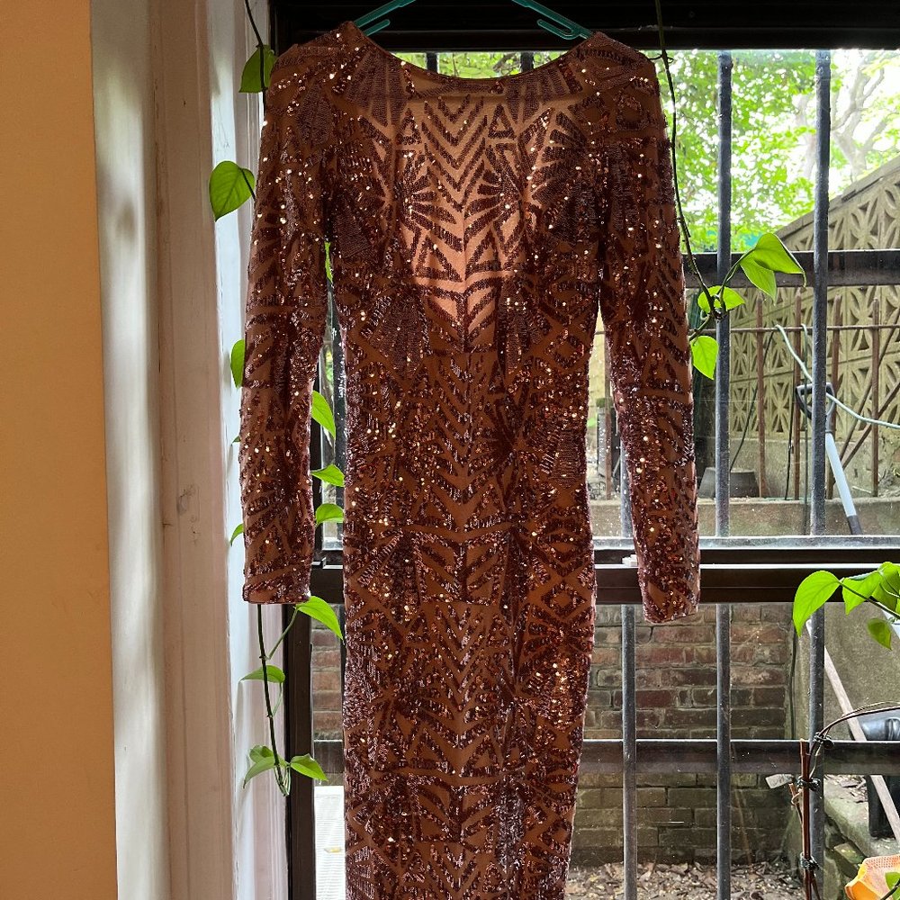dress the population sequined dress